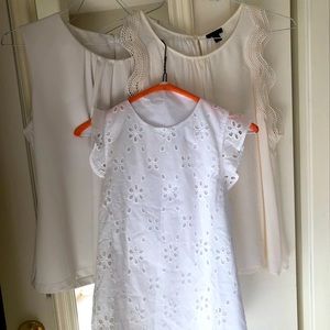 Bundle of white professional blouses. Ann Taylor J-crew, Calvin Klein